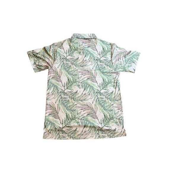 Bad Birdie Mens Tropical Leaf Print Golf Polo Shirt Size Large - Performance - Picture 4 of 8